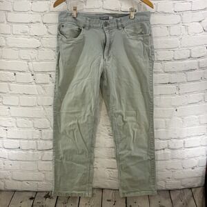 Van Huesen Flex Pants Mens Sz 32 x 29 Straight Fit Gray